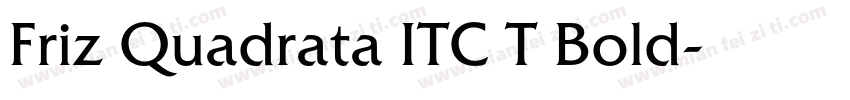 Friz Quadrata ITC T Bold字体转换